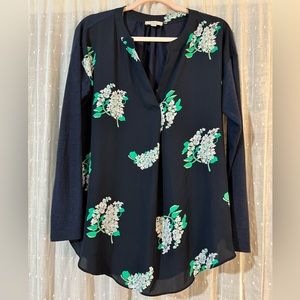 Loft mixed media blouse